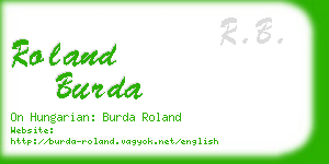 roland burda business card